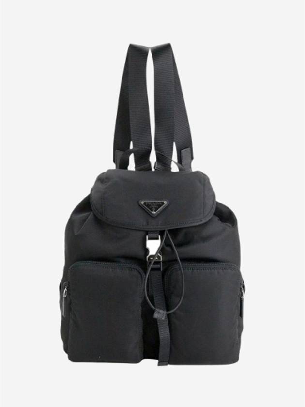 Nylon Triangle Logo Pocono Backpack Black - PRADA - BALAAN 2