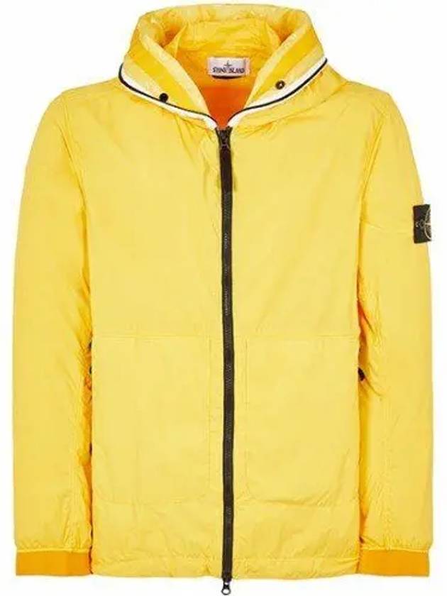 Wappen Patch Skin Touch Nylon Hooded Jacket Yellow - STONE ISLAND - BALAAN 2