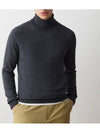 Le Logo Patch Cashmere Blend Turtleneck Knit Dark Gray - COLMAR - BALAAN 4