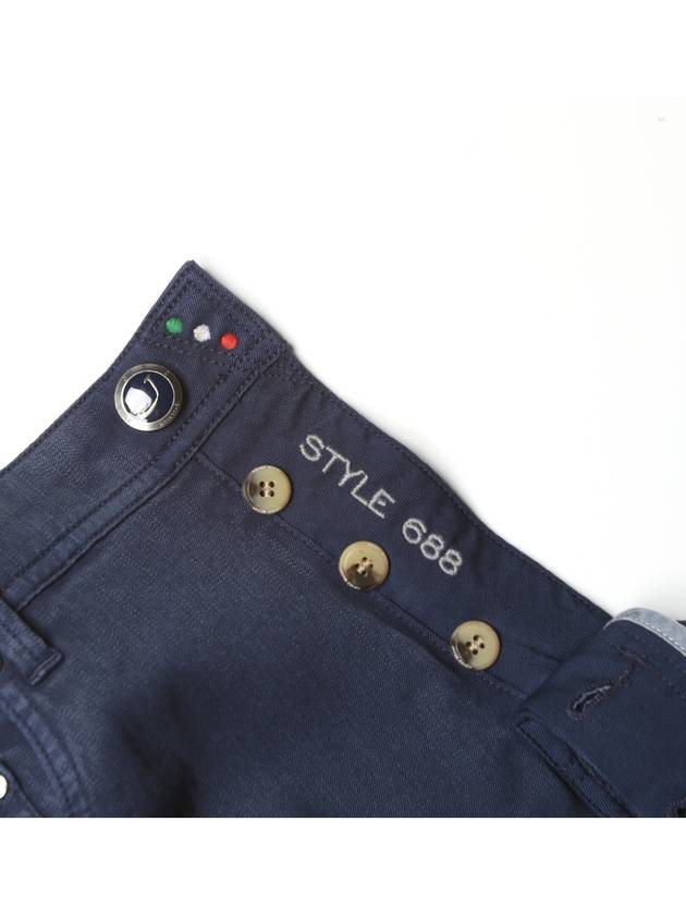 688 Comfort Wool Navy Pants - JACOB COHEN - BALAAN 3