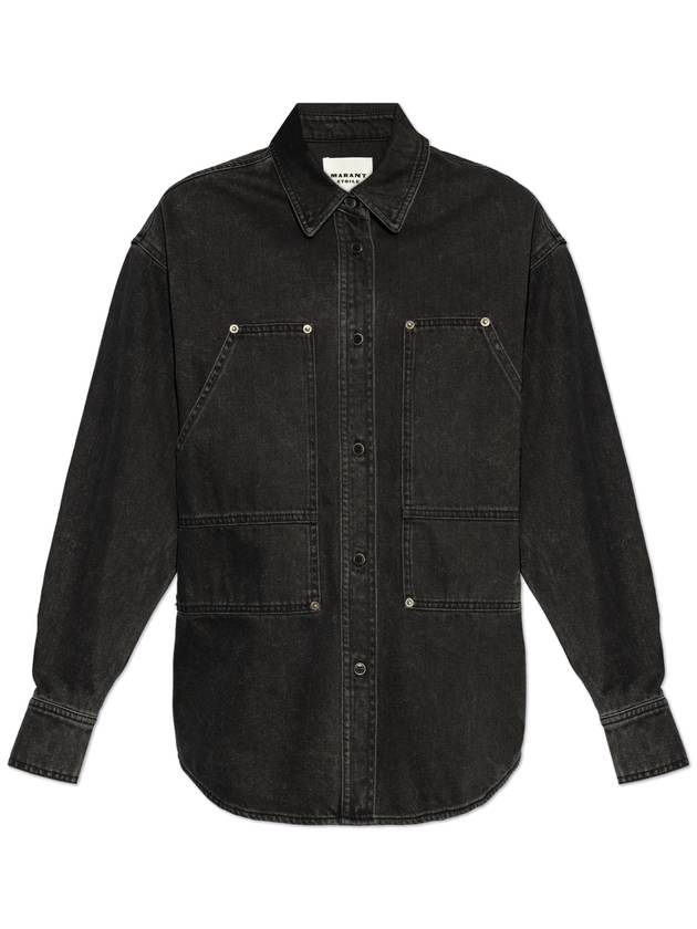 Marant Etoile Denim Jacket Okely, Women's, Black - ISABEL MARANT ETOILE - BALAAN 1