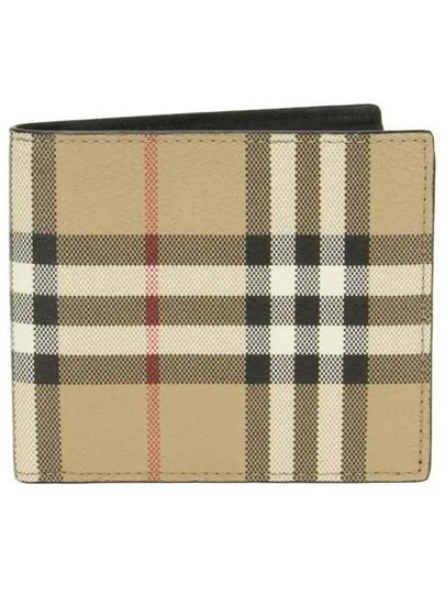 Check Half Wallet Beige - BURBERRY - BALAAN 2