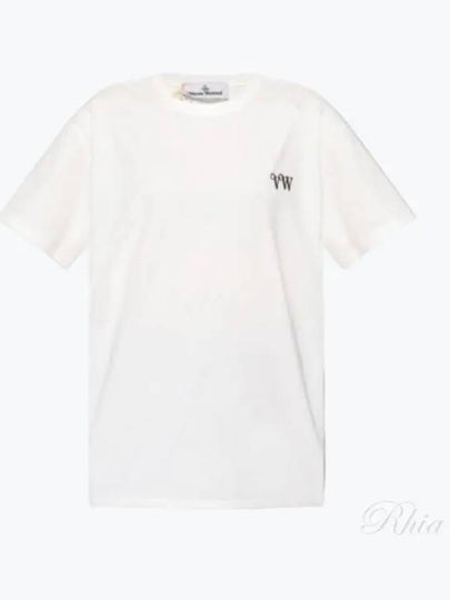 VW logo embroidered short sleeve t-shirt white - VIVIENNE WESTWOOD - BALAAN 2