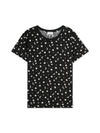 Men's Star Print Cotton Short Sleeve T-Shirt Black - SAINT LAURENT - BALAAN 2