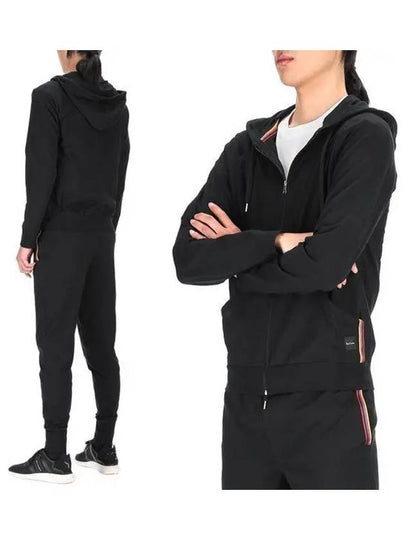 Cotton Jersey Zip Lounge Hoodie Black - PAUL SMITH - BALAAN 2