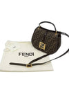 C'Mon FF Jacquard Small Shoulder Bag Brown - FENDI - BALAAN 3