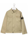 Kids Waffen Shirt Jacket Beige 761610211 V0090 - STONE ISLAND - BALAAN 1