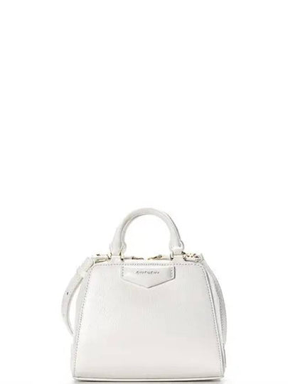 Antigona Cube Leather Tote Bag White - GIVENCHY - BALAAN 2