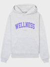 Wellness Ivy Cotton Blend Hooded Top Heather Gray - SPORTY & RICH - BALAAN 3