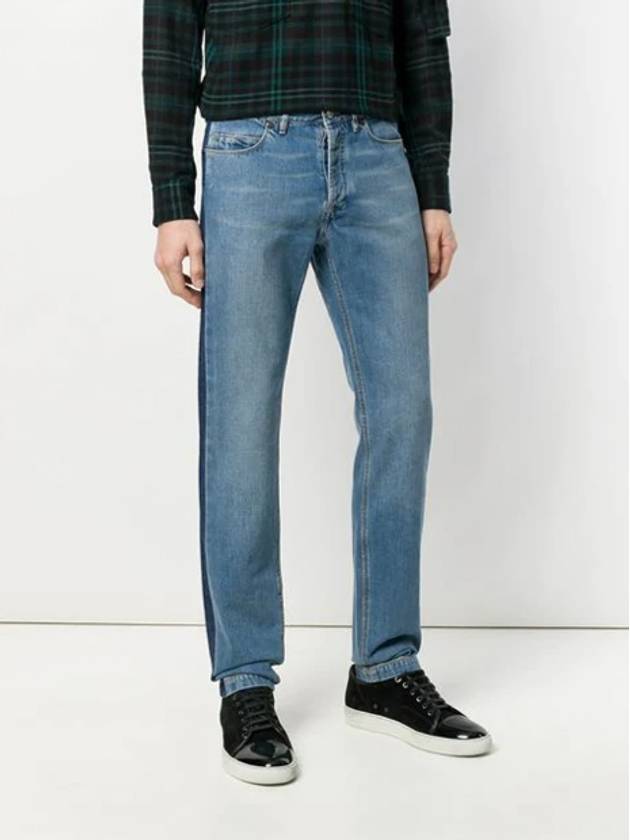 Faded Side Stripe Jeans - LANVIN - BALAAN 5