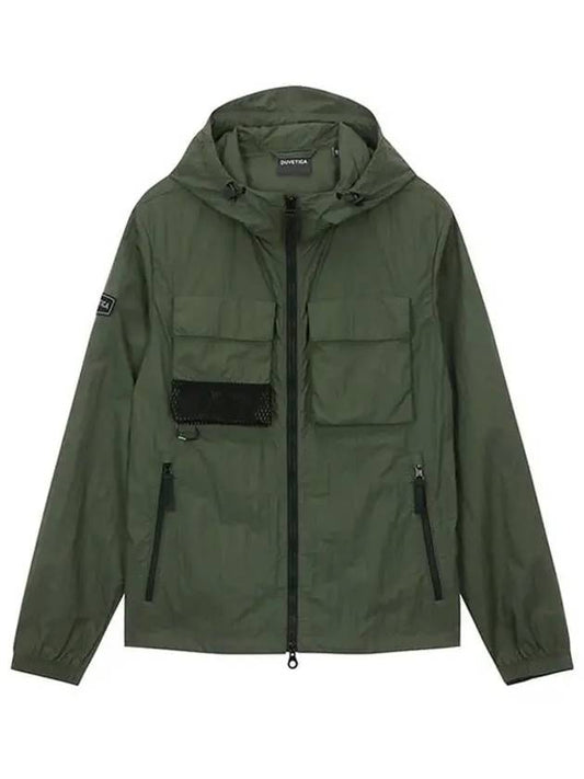 CRICO Hooded Wind Jacket Khaki - DUVETICA - BALAAN 1