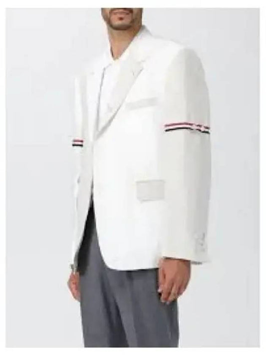 Armband Two Tone Tailored Jacket White - THOM BROWNE - BALAAN 2