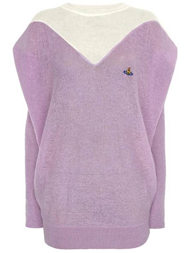 Women's ORB Embroidered Knit Top Purple - VIVIENNE WESTWOOD - BALAAN 2