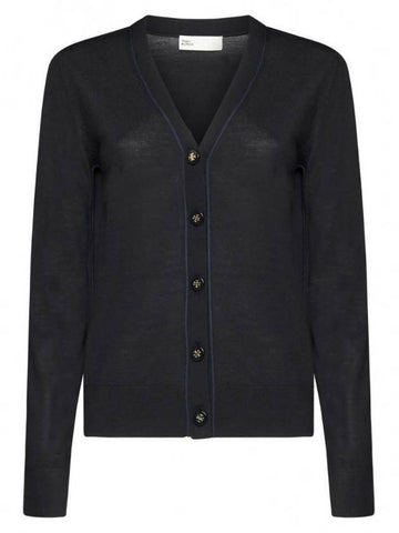 Simone Knit Cardigan Black - TORY BURCH - BALAAN 1