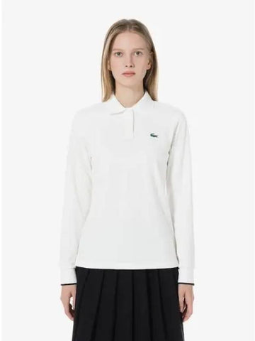 Women s Color Tipping Point Long Sleeve Polo T Shirt PF096E 54N 70V Domestic Product GQ2N24082972780 - LACOSTE - BALAAN 1