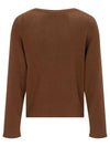 Boat Neck Long Sleeve Knit Rust Brown 4 Colors - CALLAITE - BALAAN 2