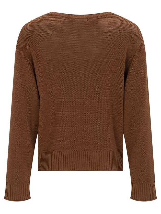 Boat Neck Long Sleeve Knit Rust Brown 4 Colors - CALLAITE - BALAAN 2