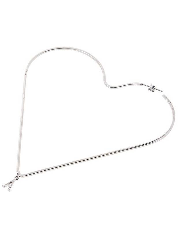 Heart Mono Earrings Silver - AMI - BALAAN 1