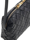 Intrecciato Lamb Leather Mini Cross Bag Black - BOTTEGA VENETA - BALAAN 8