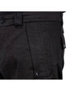 Men's Metropolis Stretch Satin Cargo Straight Pants Black - CP COMPANY - BALAAN 7