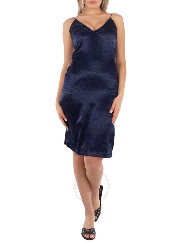 Burberry Ladies Deep Royal Blue Allover Logo Dress, Brand Size 4 (US Size 2)) - BURBERRY - BALAAN 1