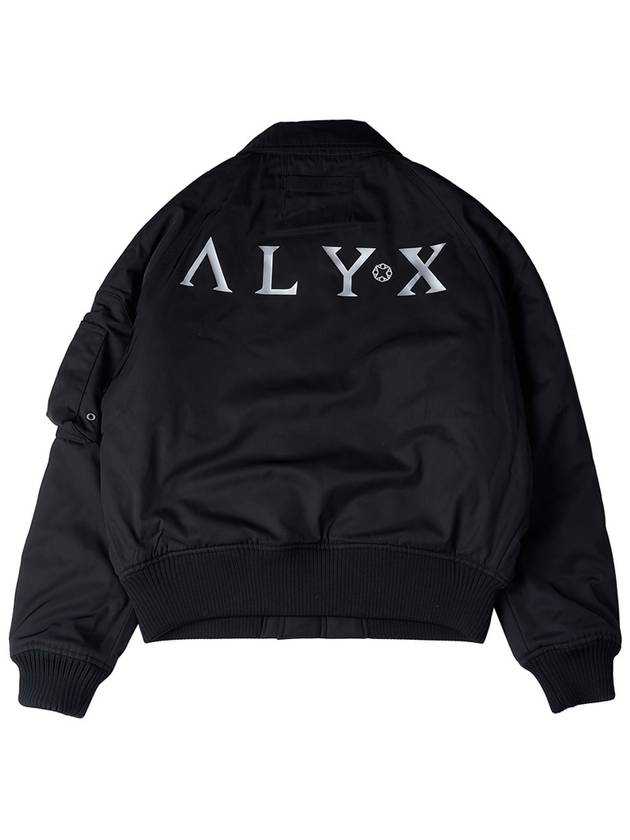 Logo Print Bomber Jacket Black - 1017 ALYX 9SM - BALAAN 4