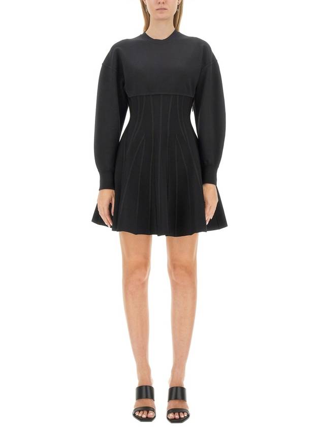 23 fw Wool Blend Dress WITH Embossed Stitch 768805Q1A7H1000 B0650736418 - ALEXANDER MCQUEEN - BALAAN 2