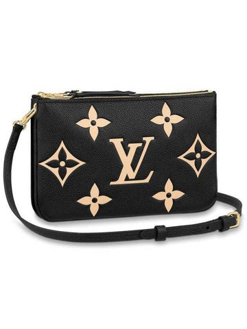 Double Zipper Pochette Cross Bag Black - LOUIS VUITTON - BALAAN 1