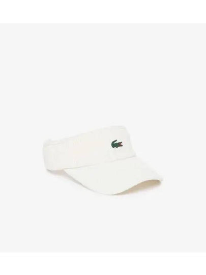 Golf corduroy sun visor OFFWHITE off white - LACOSTE - BALAAN 2