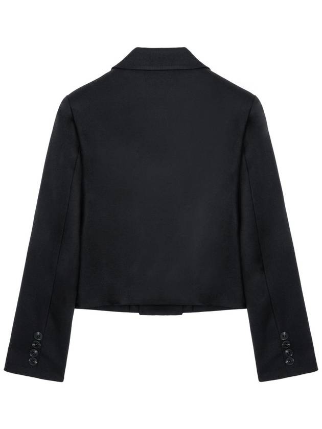 Colin Taylor Collar Double Button Semi Crop Jacket Black - RAMUSTUDIO - BALAAN 3