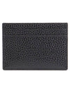 Logo Plaque Leather Card Wallet Black - SAINT LAURENT - BALAAN 3