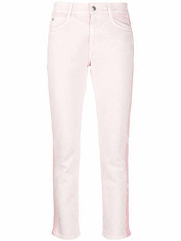 Women's Stretch Denim Straight Jeans Pink - STELLA MCCARTNEY - BALAAN 1