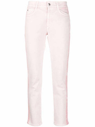 Women's Stretch Denim Straight Jeans Pink - STELLA MCCARTNEY - BALAAN 1