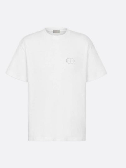 CD Icon Relaxed Fit Organic Cotton Short Sleeve T-Shirt White - DIOR - BALAAN 2