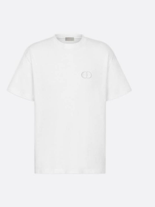 CD Icon Relaxed Fit Organic Cotton Short Sleeve T-Shirt White - DIOR - BALAAN 2