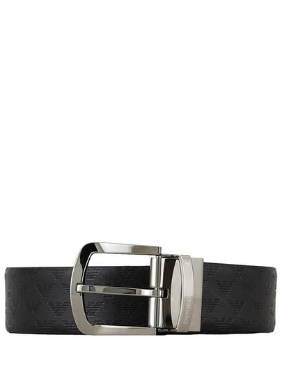 Logo Embroidered Belt Black - EMPORIO ARMANI - BALAAN 2