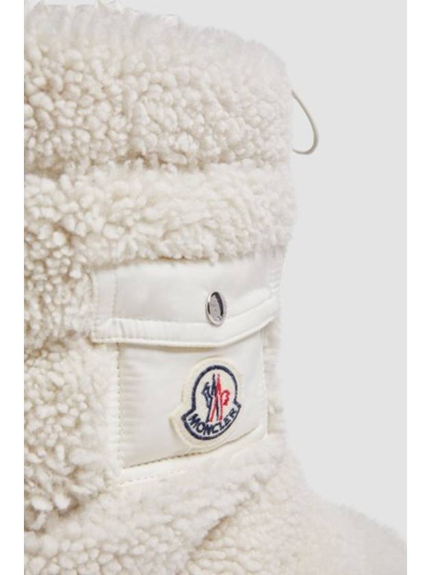 Gaia Pocket Mid Shearling Winter Boots White - MONCLER - BALAAN 4