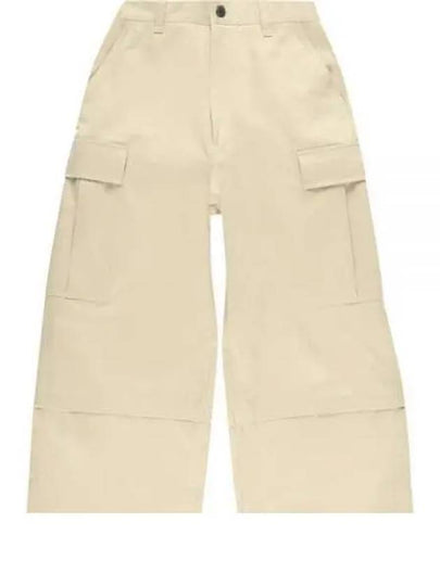 Wide Cargo Pants Beige - AMI - BALAAN 2