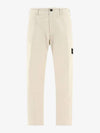 Wappen Gabardine Chino Straight Pants Beige - STONE ISLAND - BALAAN 1