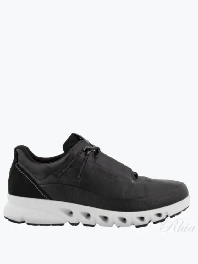 Omnivent Lace Leather Low Top Sneakers Black - ECCO - BALAAN 2