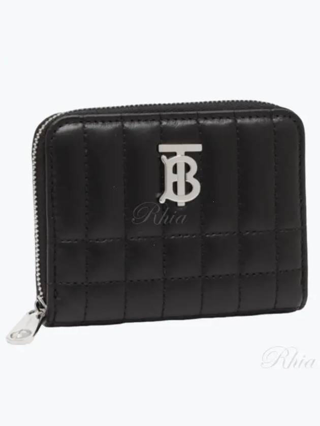 Lola Quilted Zip Round Coin Card Wallet Black - BURBERRY - BALAAN 2