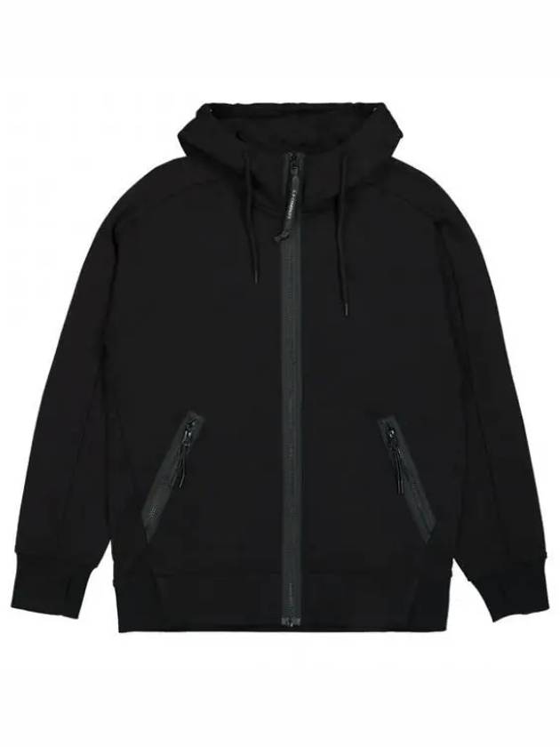 Diagonal Raised Fleece Goggle Hooded Jacket Black - CP COMPANY - BALAAN 2