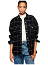 Peckson Lee Wool Check Shirt Fade Black 21PMA0953 21P064E - ISABEL MARANT - BALAAN 2