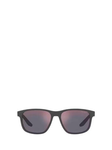 Eyewear Linea Rossa Logo Sunglasses Dark Grey - PRADA - BALAAN 1