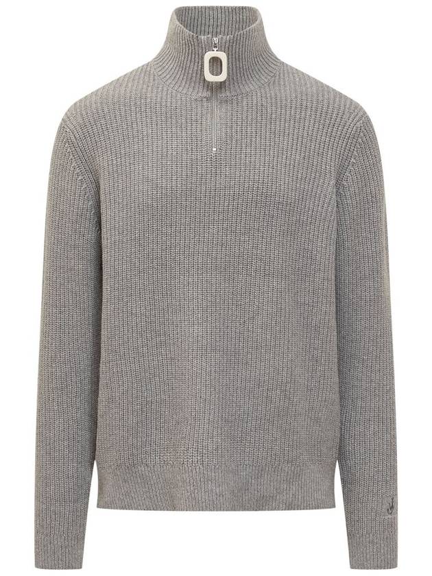 Zip-Up Knit Turtleneck Grey - JW ANDERSON - BALAAN 2