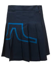 Women's Naomi Pleated Skirt Navy - J.LINDEBERG - BALAAN 2