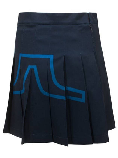 Women's Naomi Pleated Skirt Navy - J.LINDEBERG - BALAAN 2