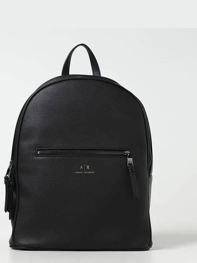 Logo Leather Backpack Black - ARMANI EXCHANGE - BALAAN 2