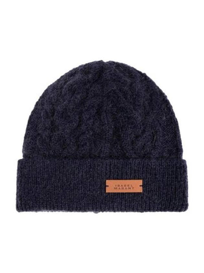 Cable Knit Beanie Navy - ISABEL MARANT - BALAAN 2