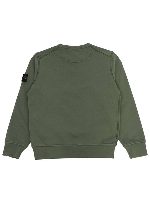 Kids Garment Dyed Logo Wappen Patch Sweatshirt Green - STONE ISLAND - BALAAN 3